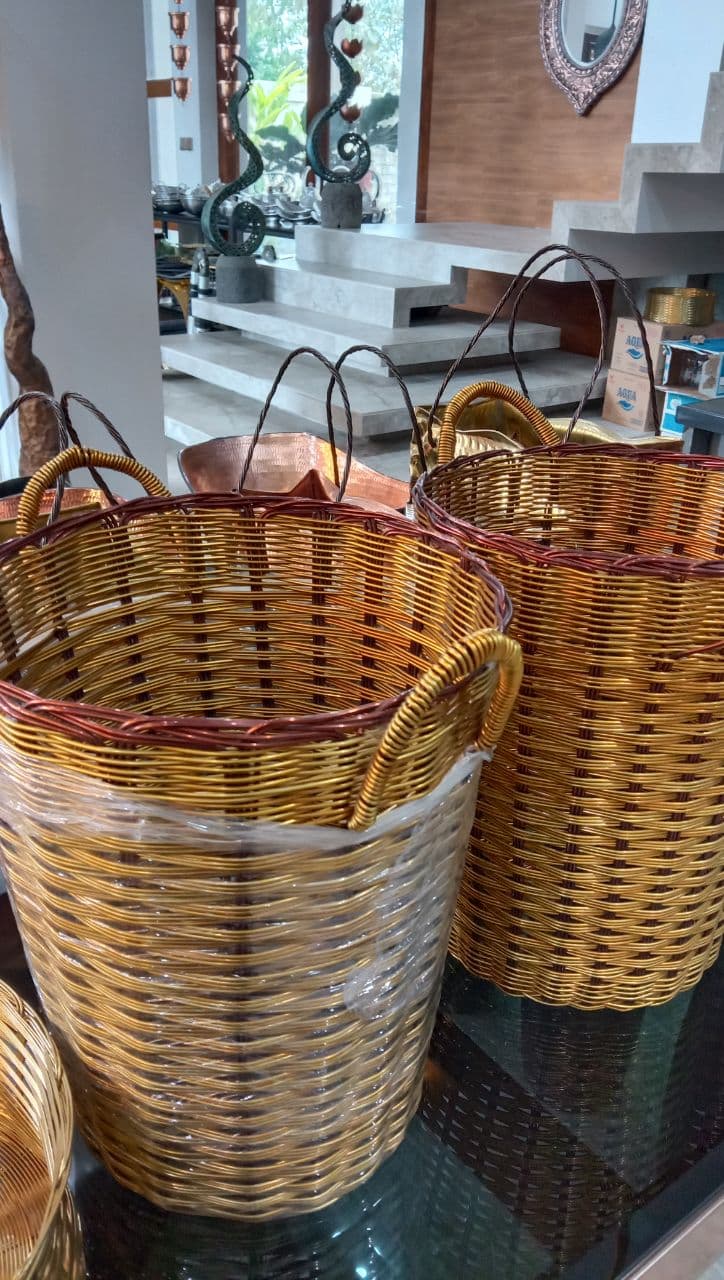 HANDMADE COPPER BRASS AND ALUMINIUM BASKET